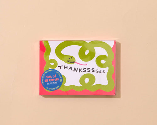 Boxed Set (10) Letterpress Thank You Notecards—Snake
