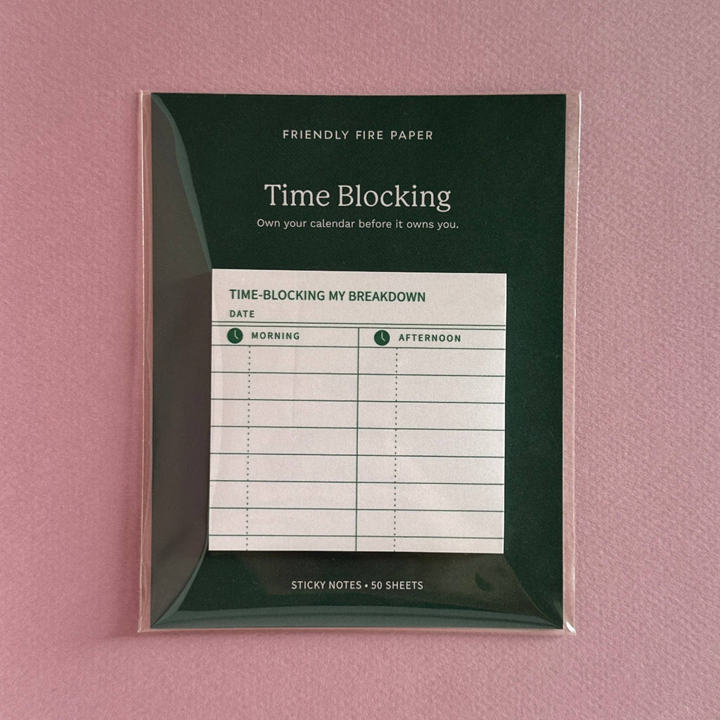 Time-Blocking My Breakdown | Funny Planner Sticky Notes