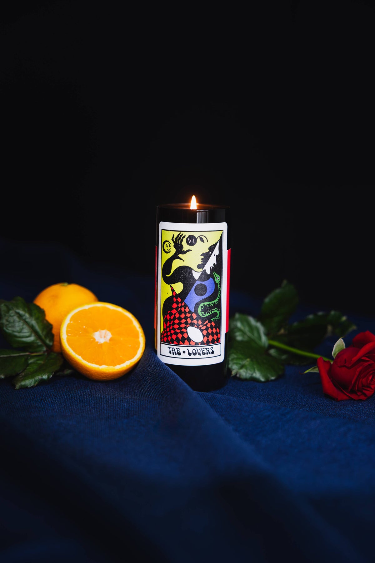 Tarot Candle - The Lovers | Blood Orange & Moss | Romance