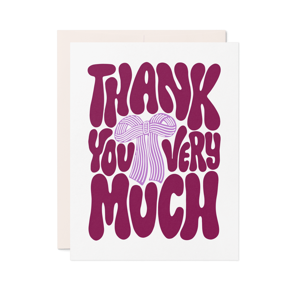 Thank You Very Much | Letterpress Thank You Card with Bow