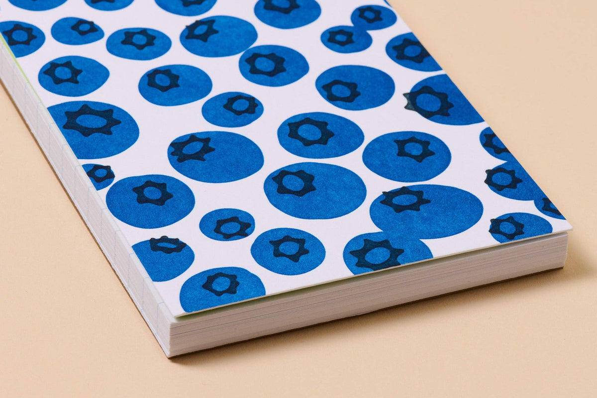 Letterpress Small Spiral Notebook—Blueberry (Vibrant Summer)