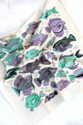 Go Fish Screen Printed Tea Towel