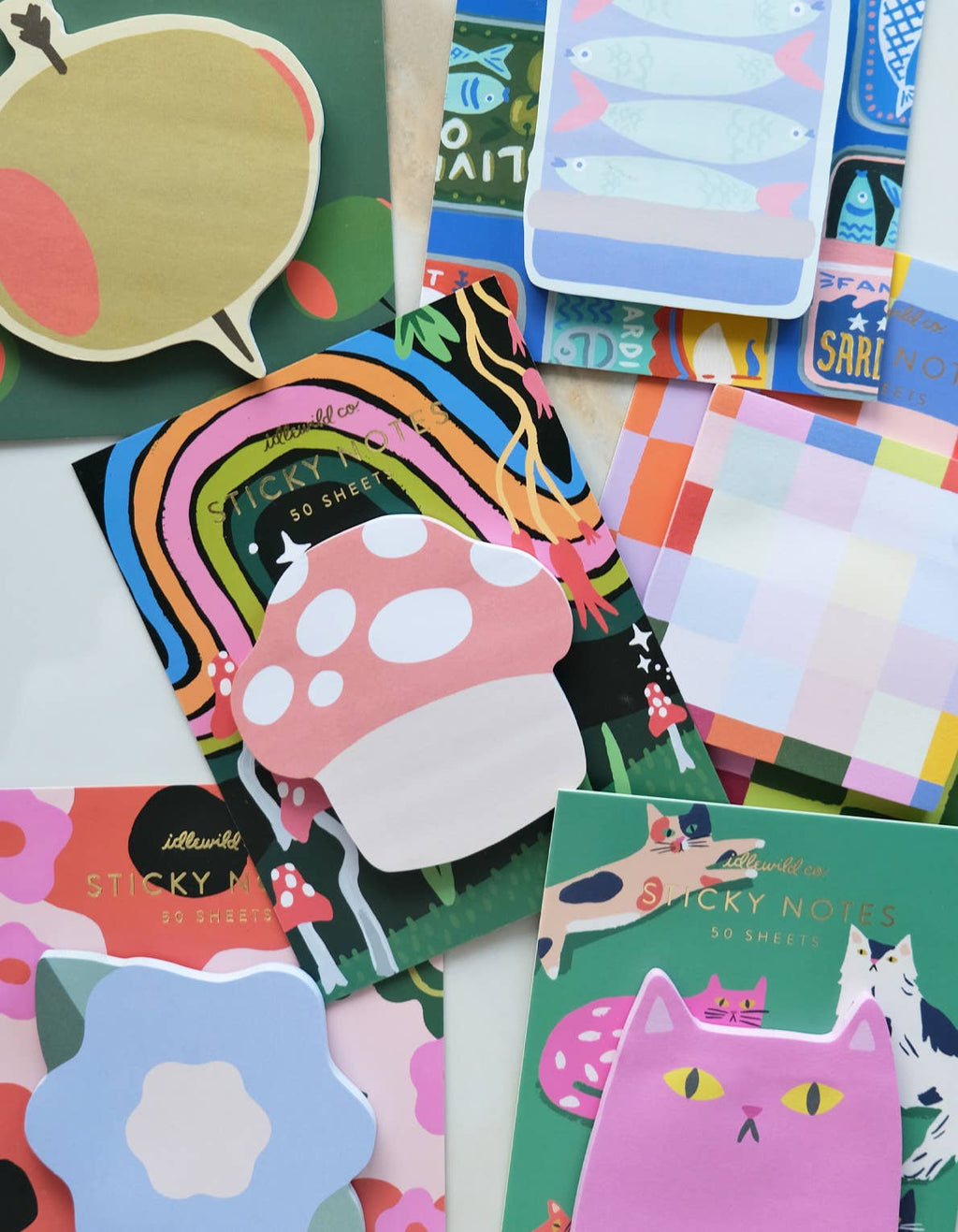 Die-Cut Sticky Notepad | Pink Cat