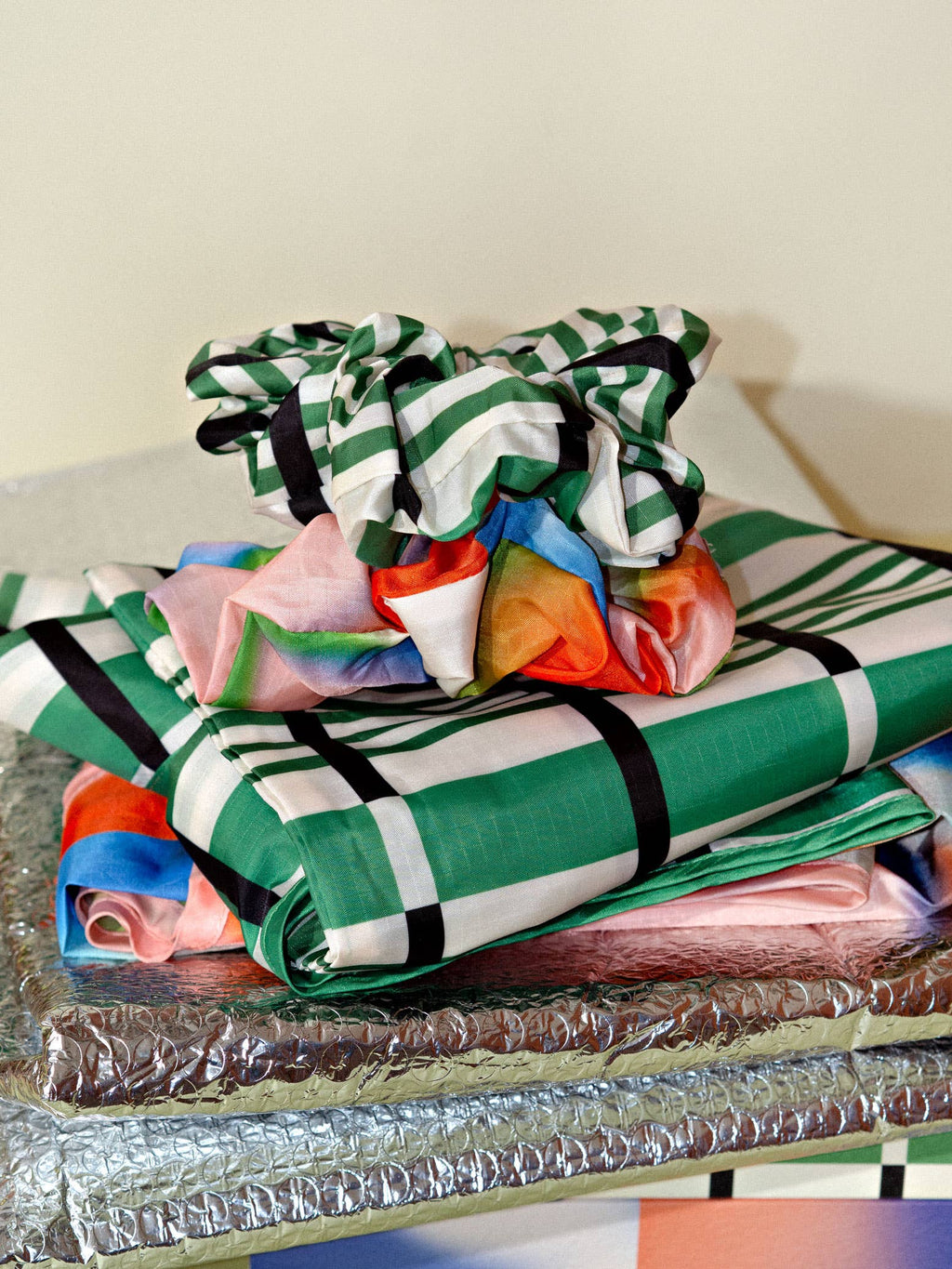 Romy Shopper Bag – Green Check