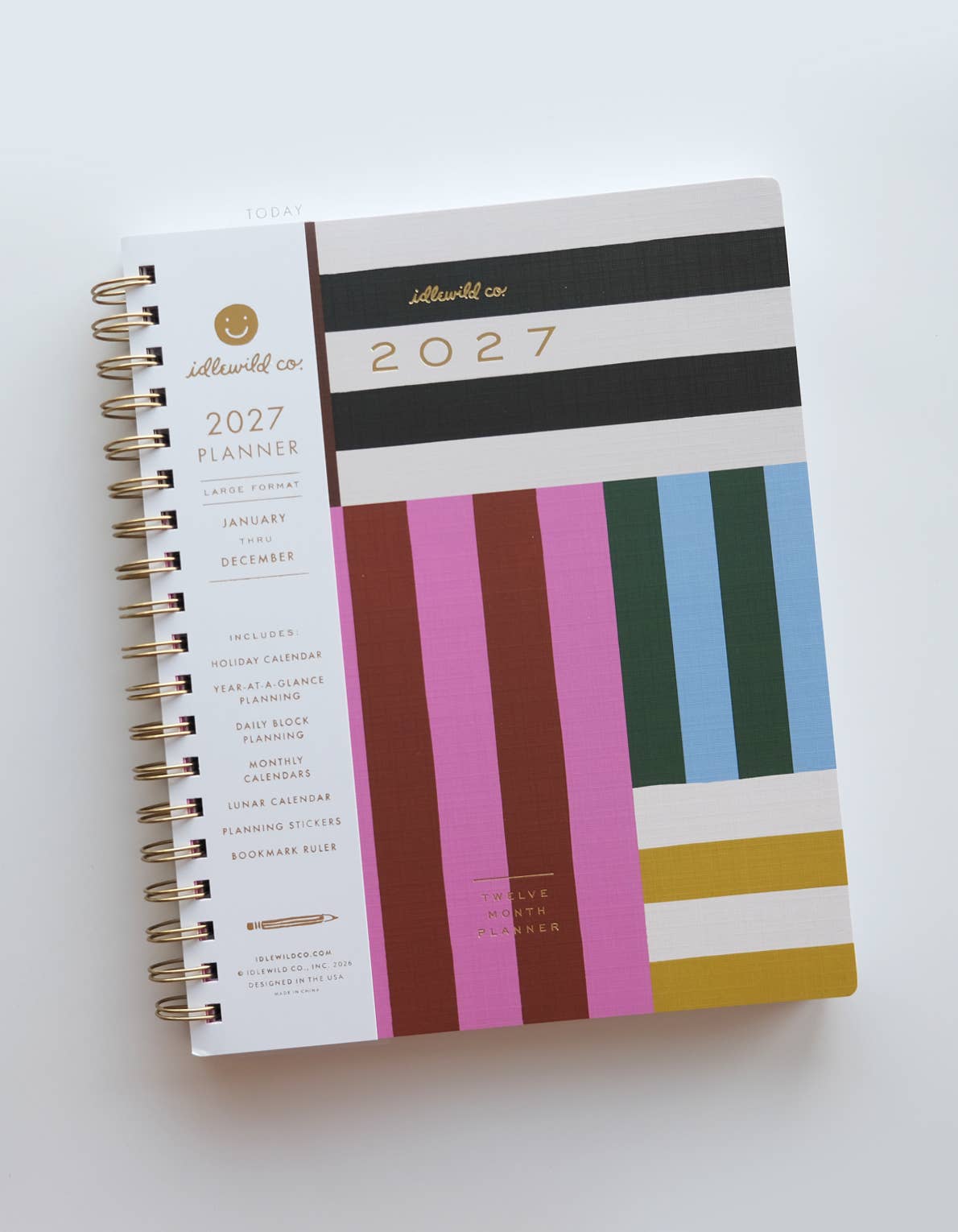 2027 Large Format Planner | Cabana Stripe