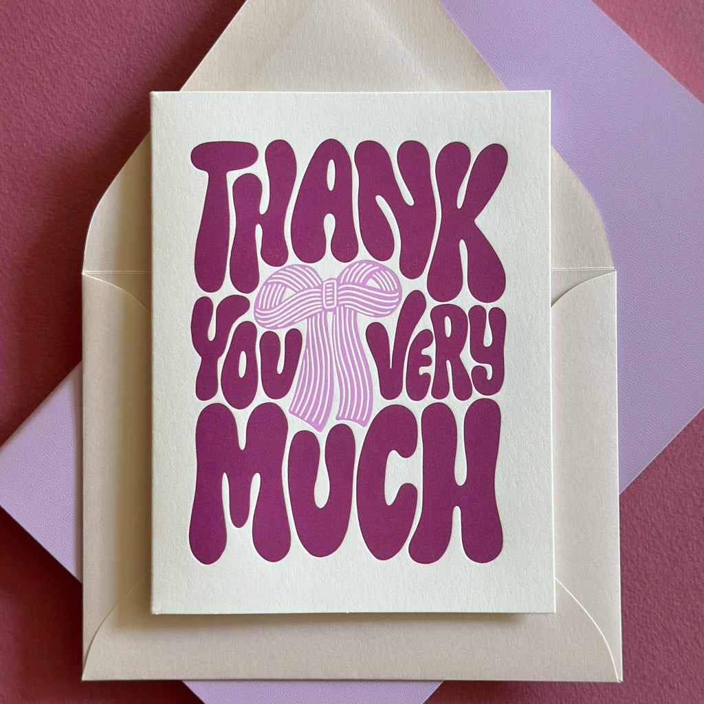 Thank You Very Much | Letterpress Thank You Card with Bow