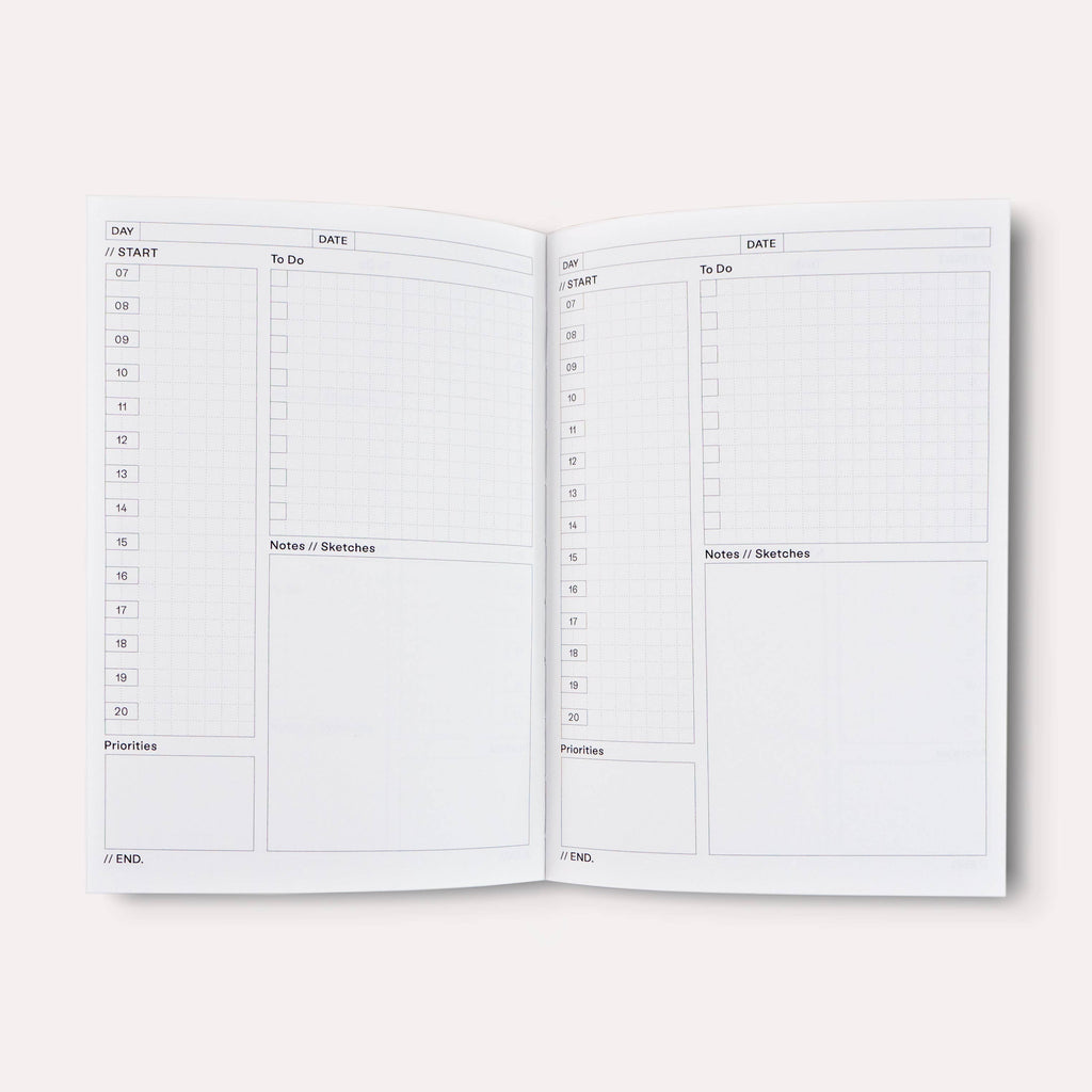 Beams Undated Daily Planner Book