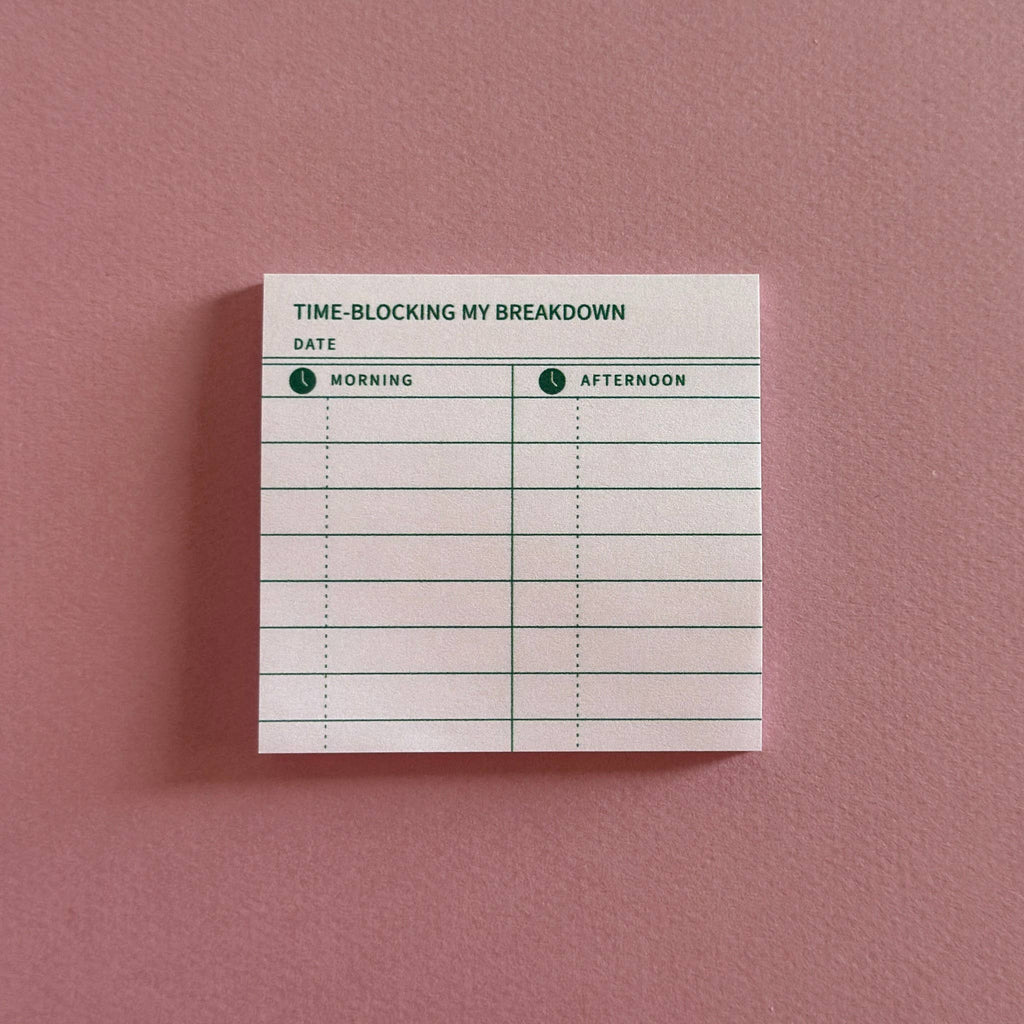 Time-Blocking My Breakdown | Funny Planner Sticky Notes