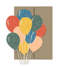 Party Balloons - Die Cut Card