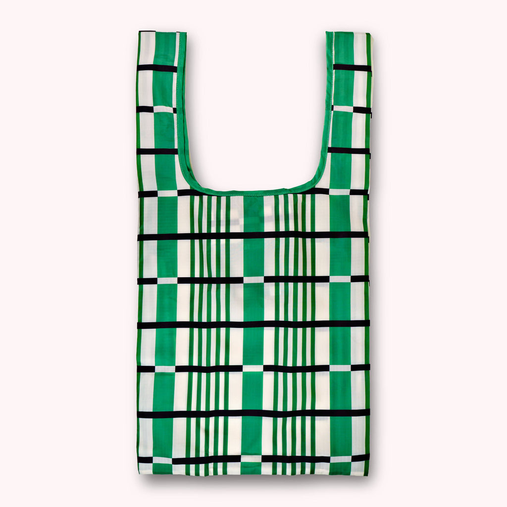 Romy Shopper Bag – Green Check