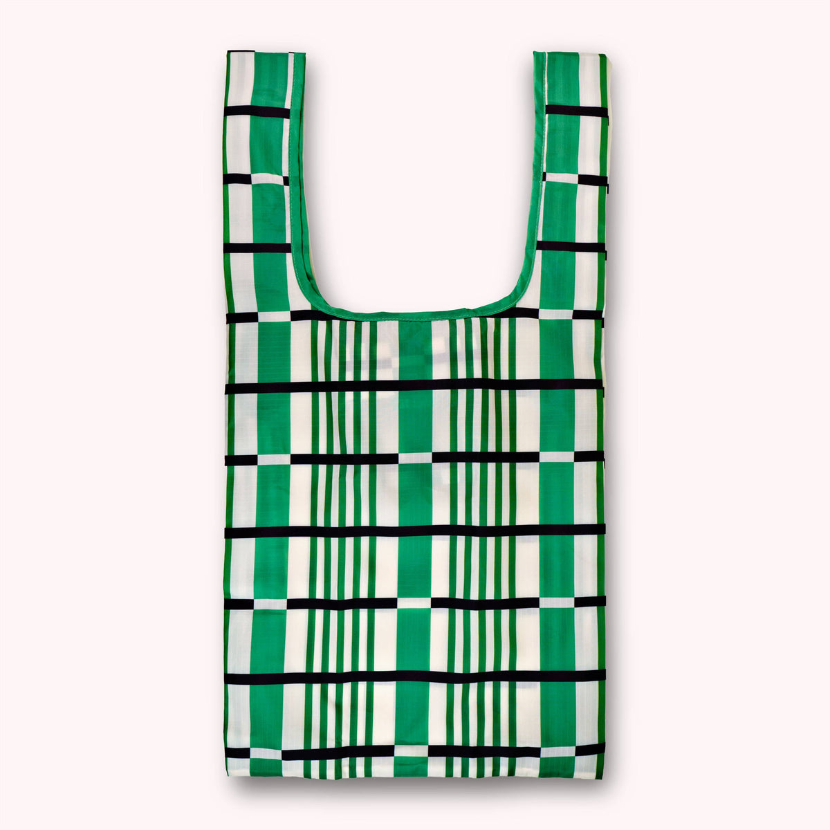 Romy Shopper Bag – Green Check