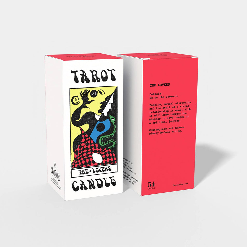 Tarot Candle - The Lovers | Blood Orange & Moss | Romance