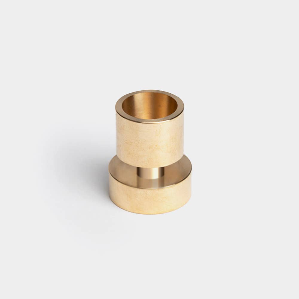 Solid Brass Candle Holder - 1.6" Tall & Fits Standard Tapers