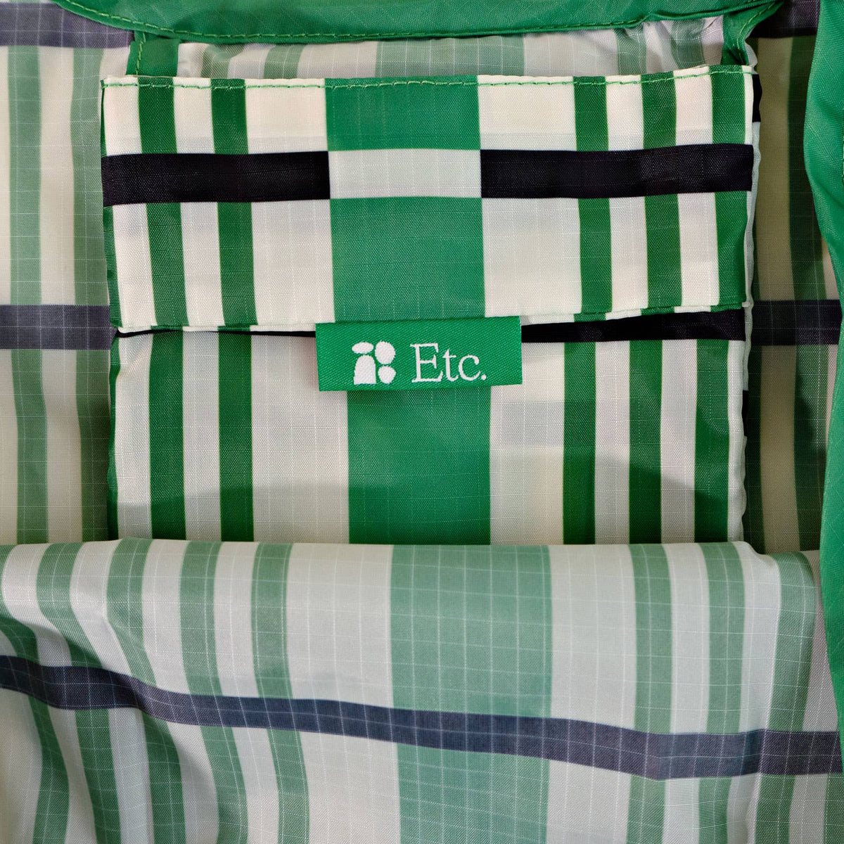 Romy Shopper Bag – Green Check