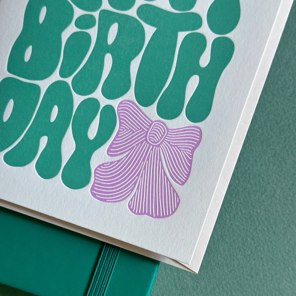 Birthday Bow | Letterpress Birthday Card