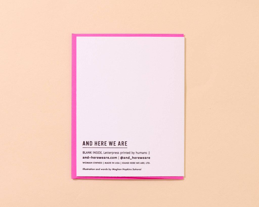 Letterpress  Belated Card—Embarrassingly Late (Snail)