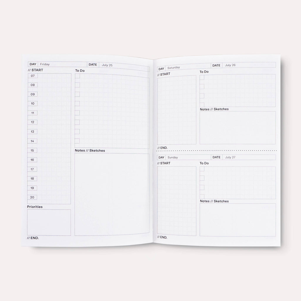 Beams Undated Daily Planner Book