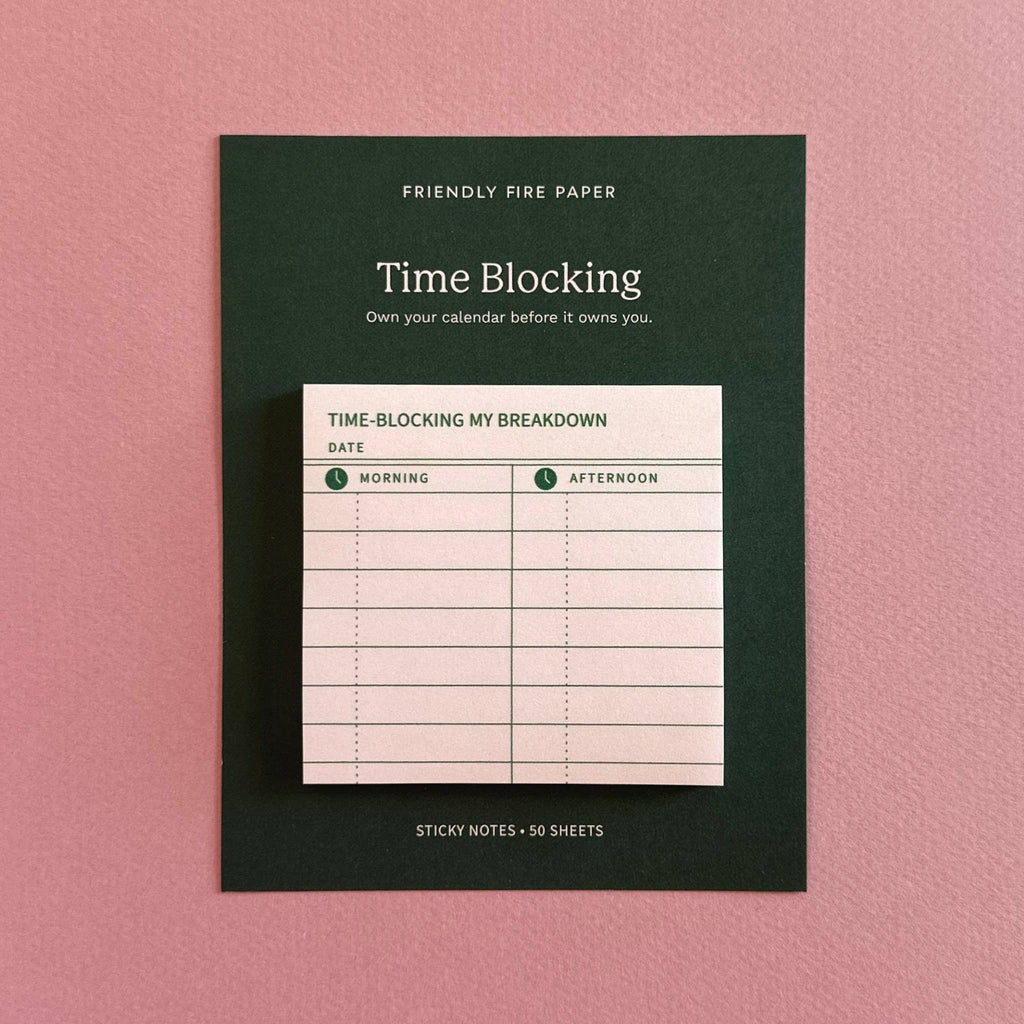 Time-Blocking My Breakdown | Funny Planner Sticky Notes