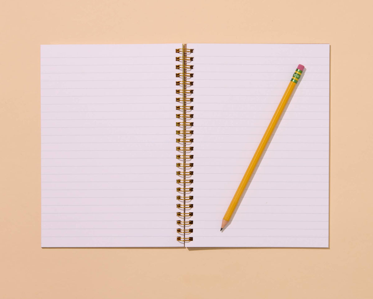 Letterpress A5 Lined Spiral Notebook—Tomato (Soup Season)