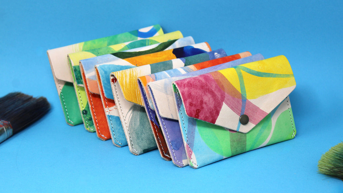 Hand painted Popper Purse