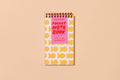 Letterpress Small Spiral Notebook—Goldfish Cracker (Cute Kid