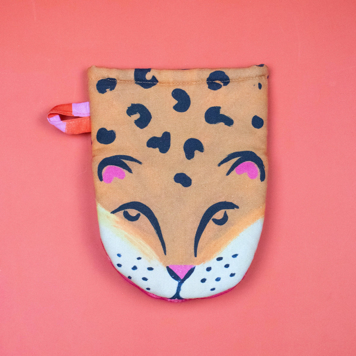 Organic Cotton Leopard Oven Mitt