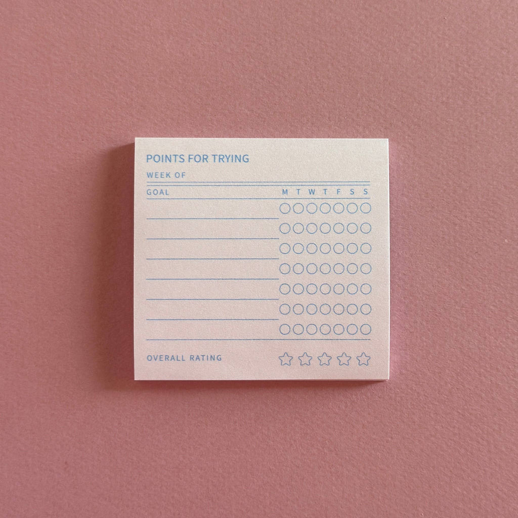 Points for Trying | Motivational Habit Tracker Sticky Notes
