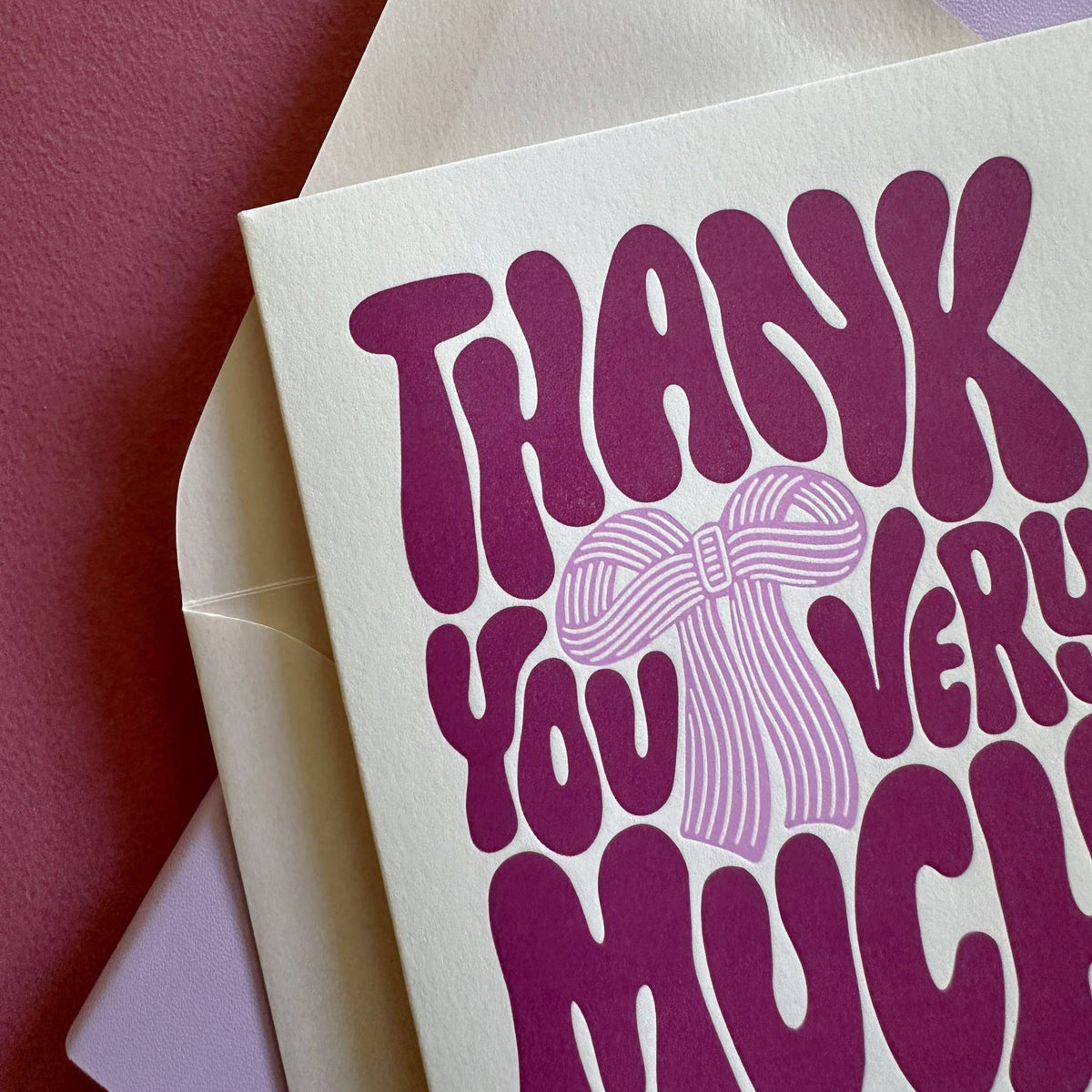 Thank You Very Much | Letterpress Thank You Card with Bow