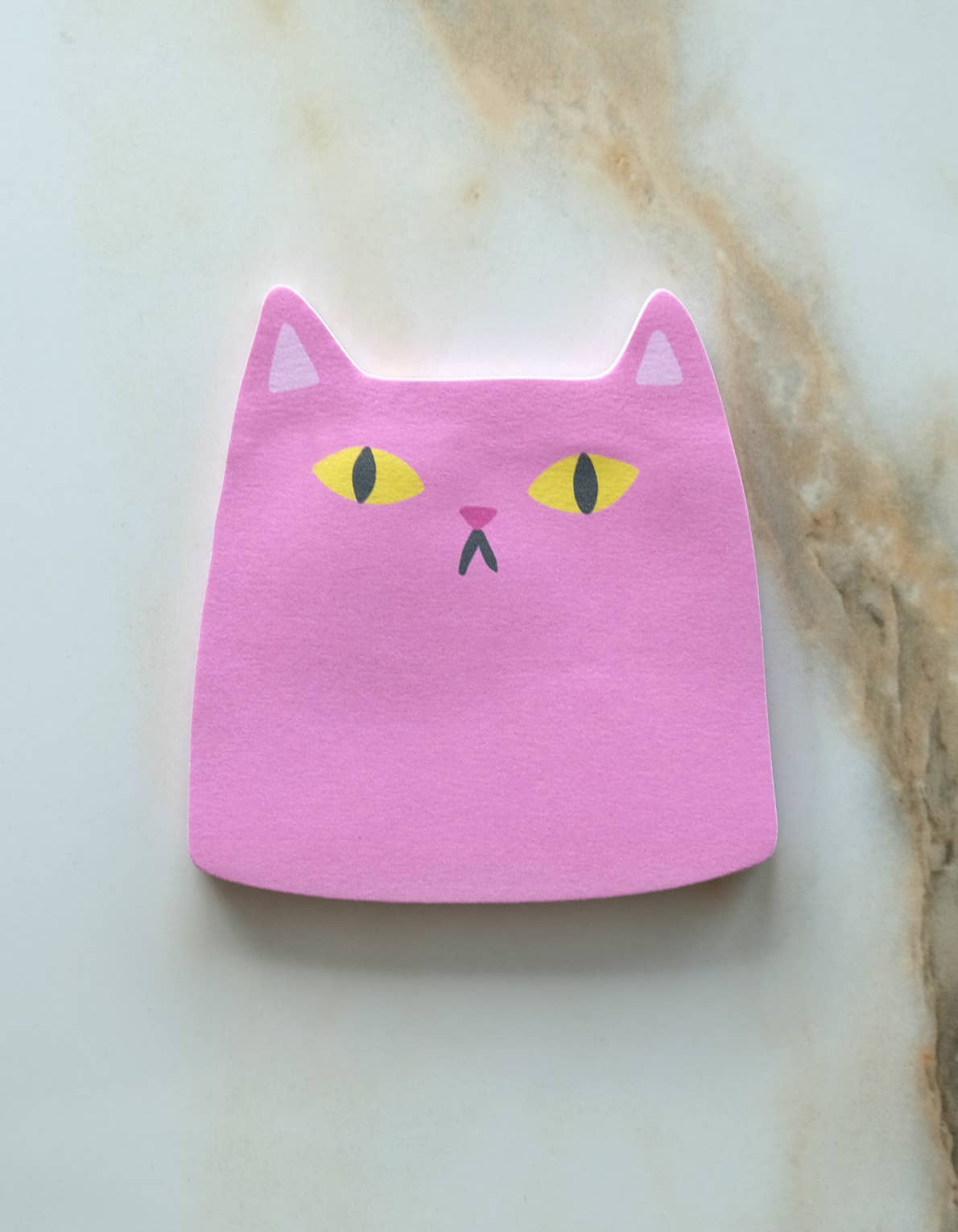 Die-Cut Sticky Notepad | Pink Cat