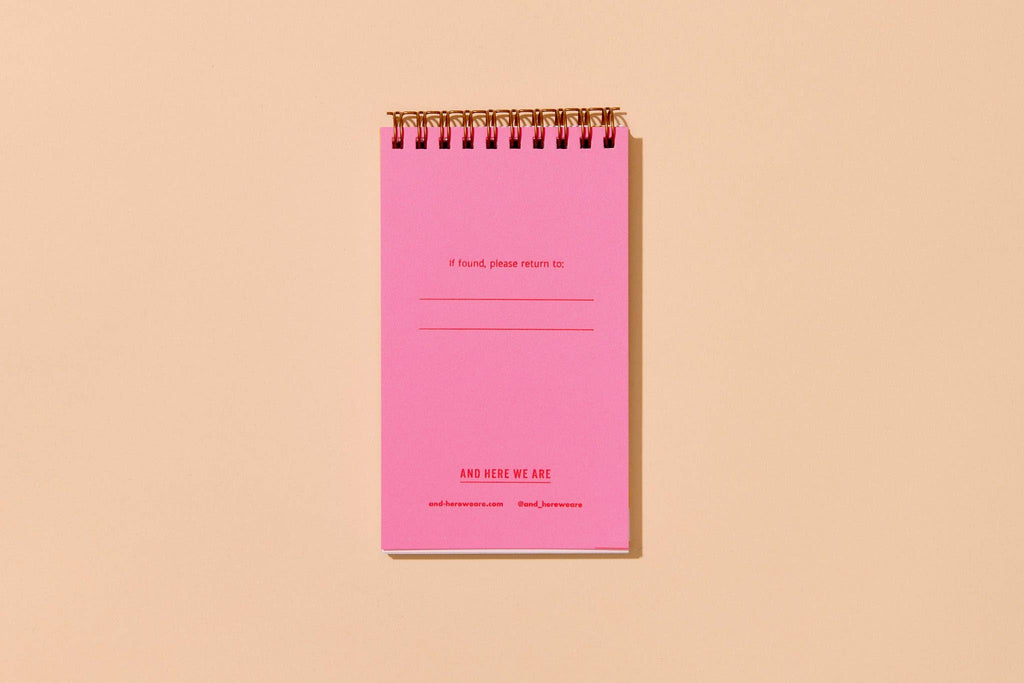 Letterpress Small Spiral Notebook—Goldfish Cracker (Cute Kid