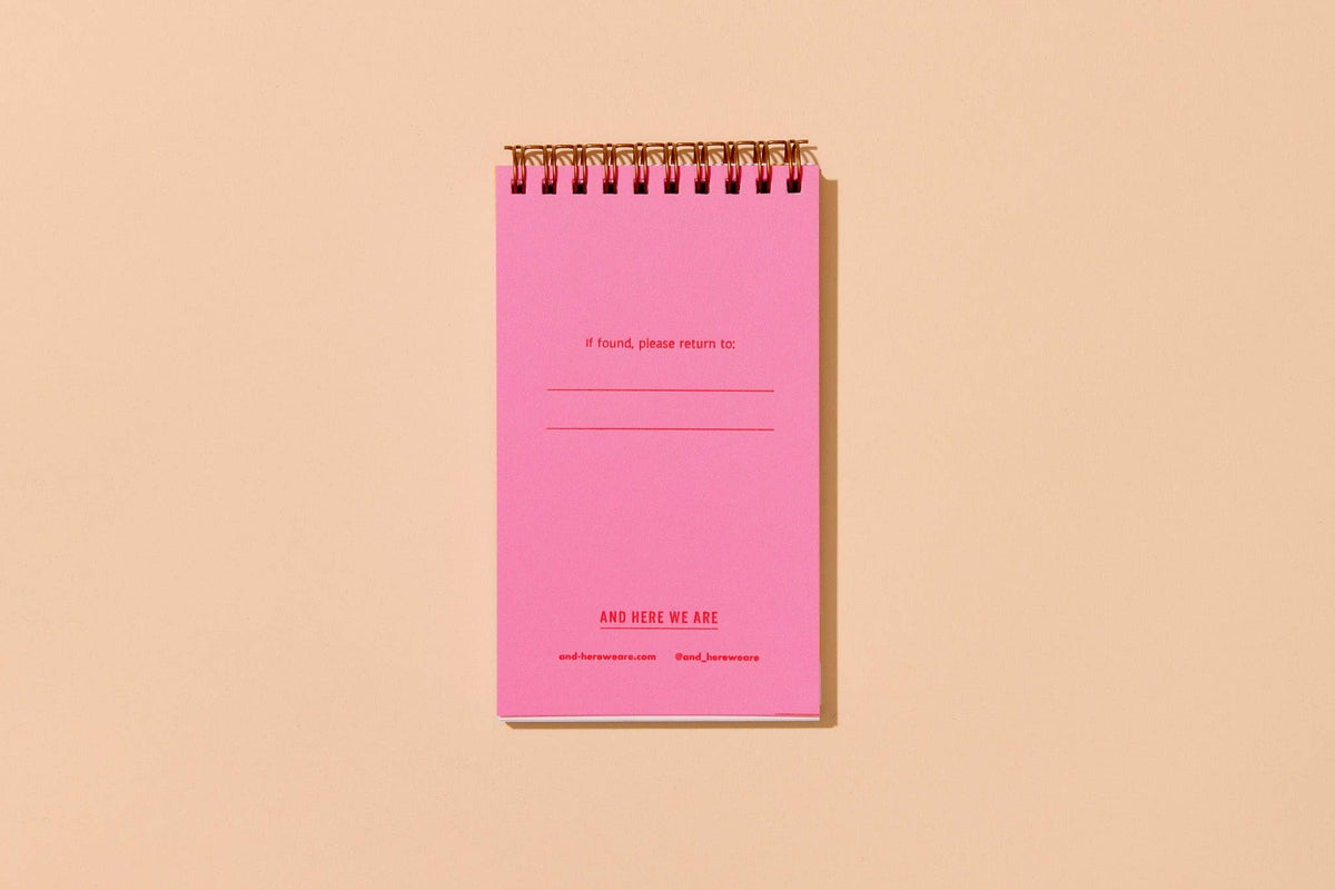 Letterpress Small Spiral Notebook—Goldfish Cracker (Cute Kid