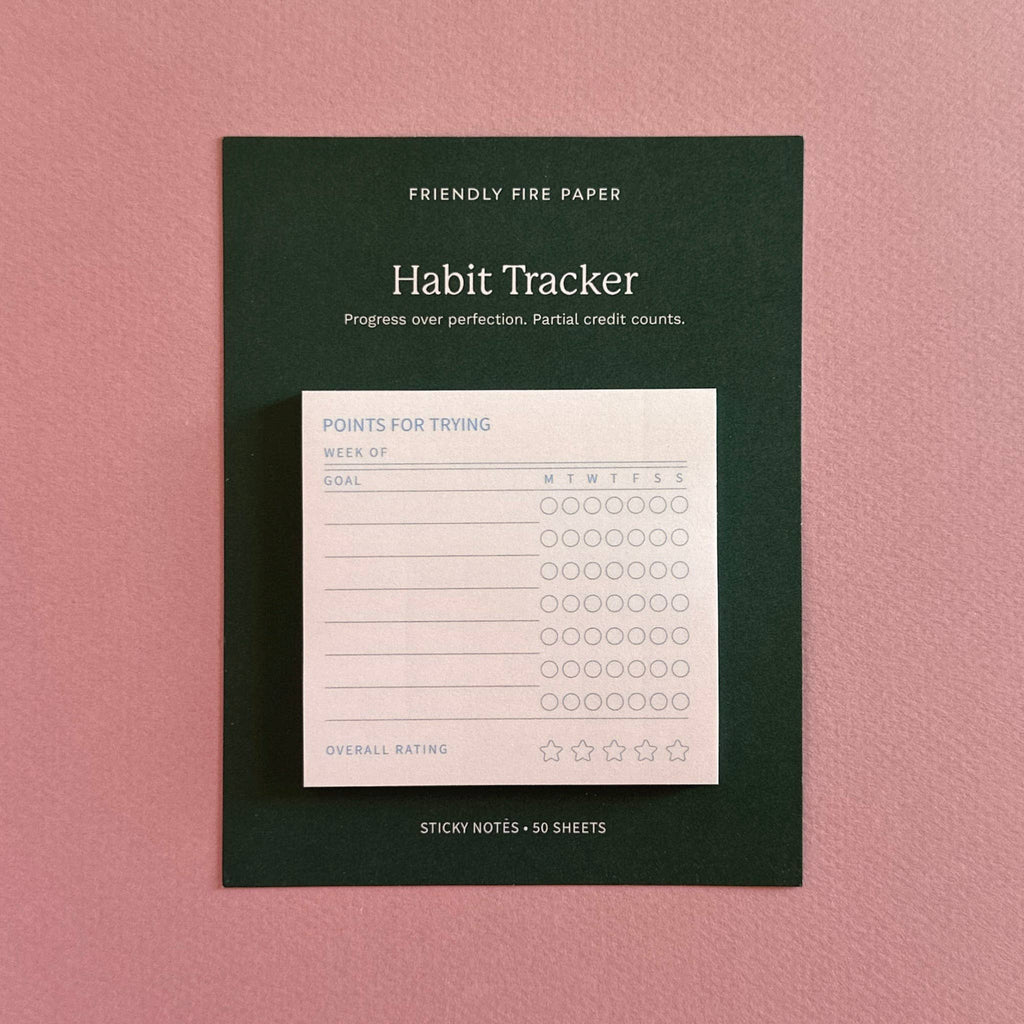 Points for Trying | Motivational Habit Tracker Sticky Notes