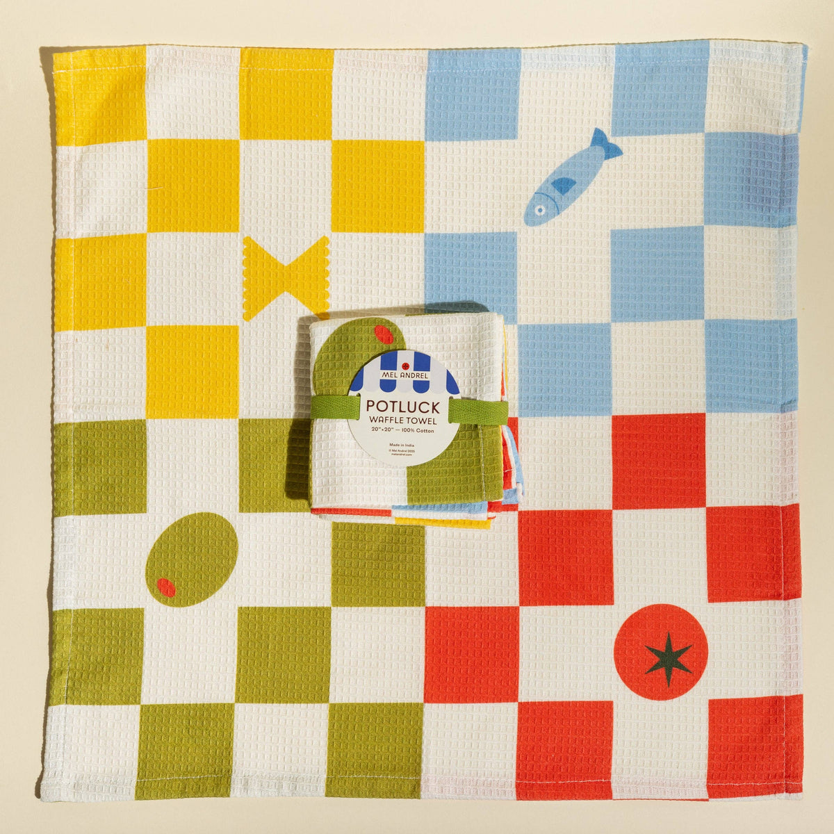 Waffle Tea Towel - Potluck